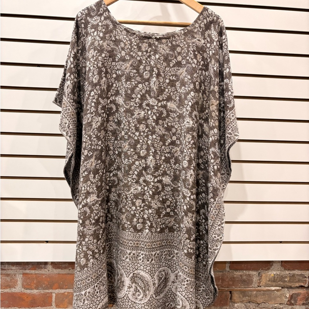 Floral Patterned Poncho Top